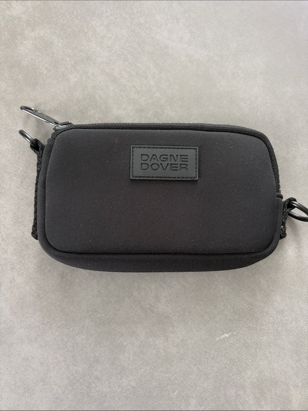 Dagne Dover Black Neoprene Travel Pouch